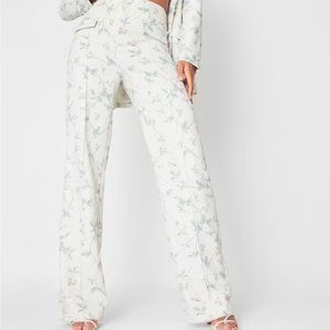 Missguided Co Ord Floral Print Tailored Straight Leg Trousers (NWT)